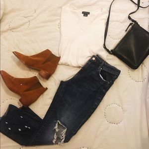 ZARA distressed jeans